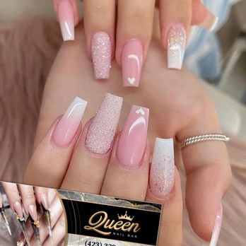 Pink White Manicure